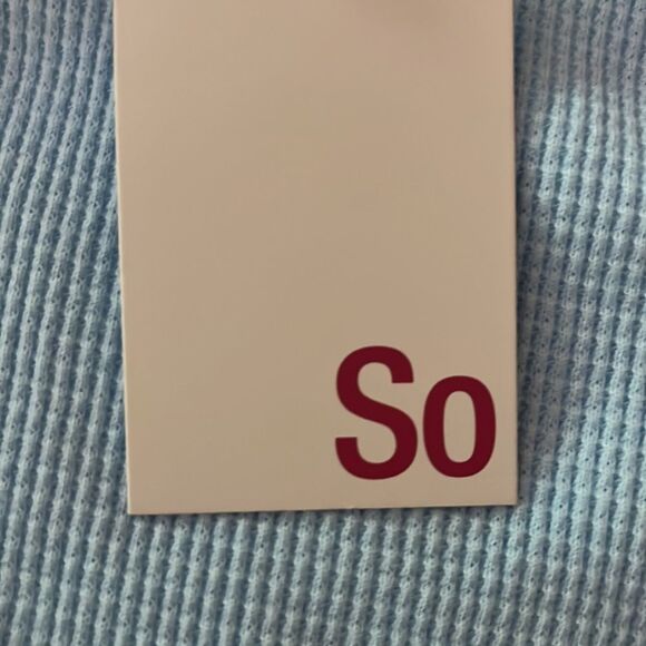 Juniors' SO Cropped Thermal Top Size XL Light Blue - Picture 12 of 13